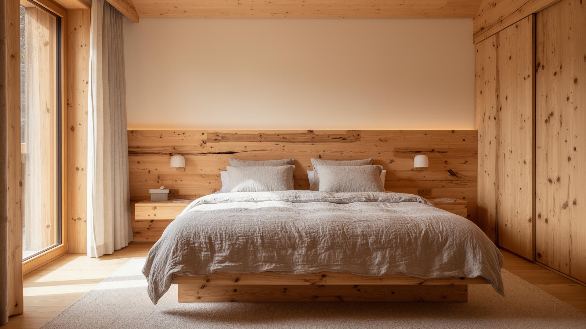 Schlafzimmer aus Arvenholz